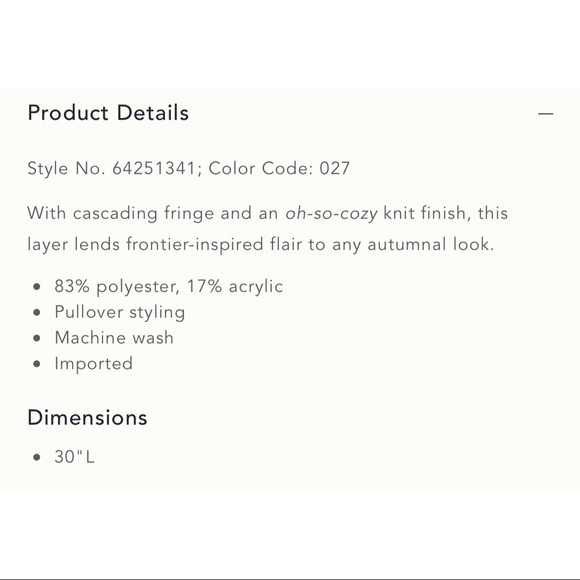 Anthropologie Marled Fringe Poncho - One Size Fits All - NWT - Picture 9 of 9